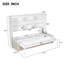 Queen Size Murphy Cabinet Bed With Folding Sofa, Built-In Storage Shelves And Led Light
