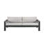 Canapé de patio en aluminium 84 po avec coussins gris clair Caputo
