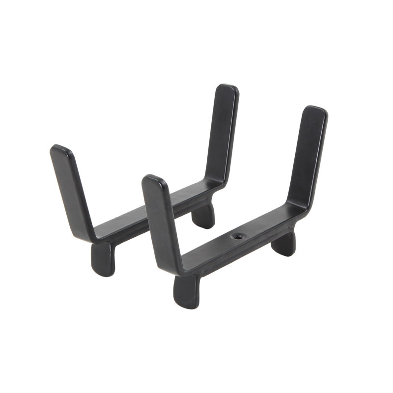 Black Steel 6-Inch Flower Box Rail Bracket for 2x4 Railings