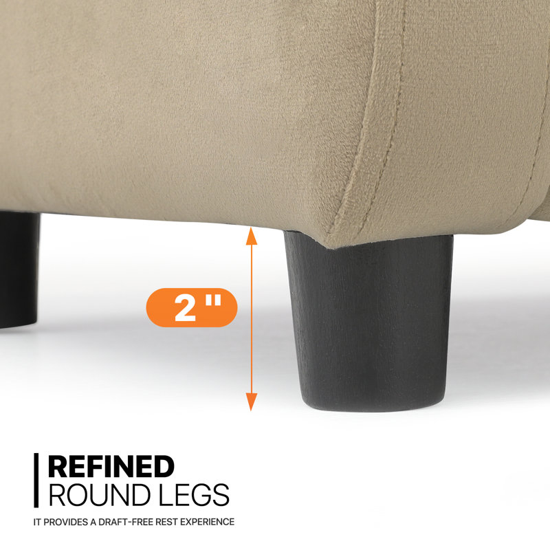 Light Brown Velvet Elevated Pet Sofa with Removable Cushion