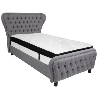 Katlyn Upholstered Platform Bed with Mattress