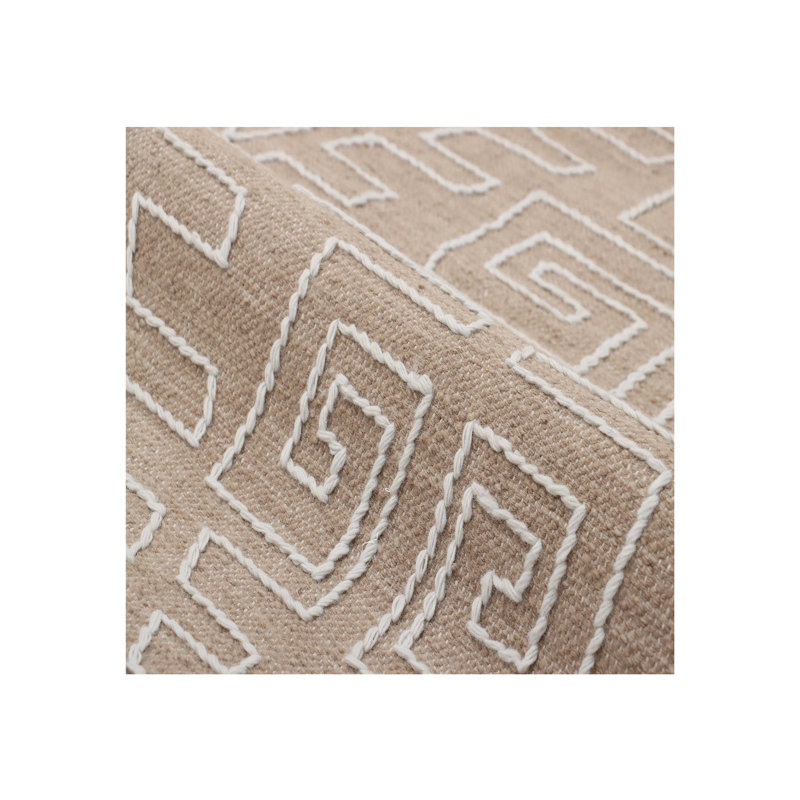 Sayulita Southwestern Area Rug in Heathered Natural/Ivory, Rectangle 8' x 10'