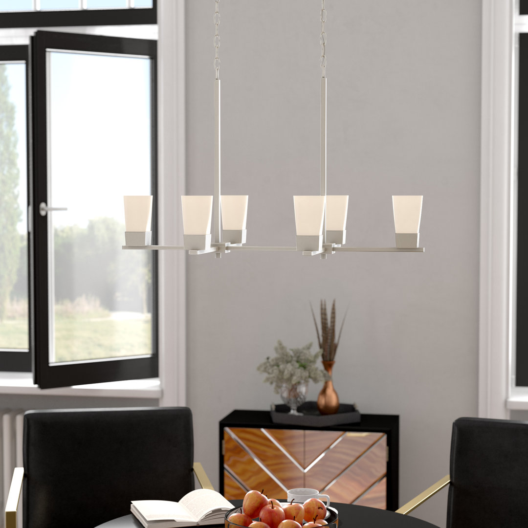 Cassara 6 - Light Shaded Classic Chandelier Wade Logan® 
