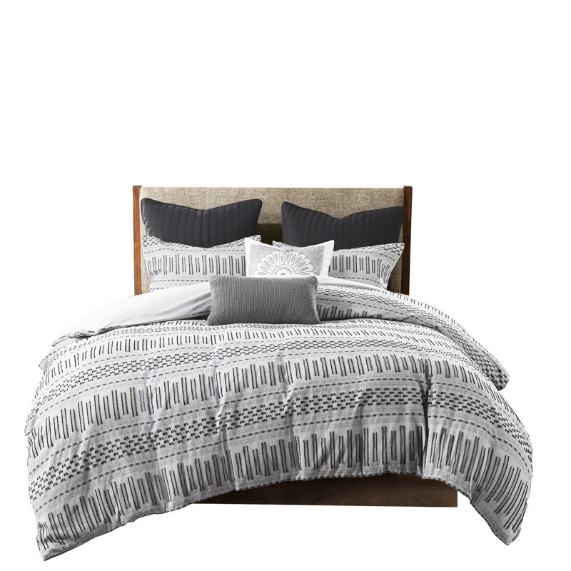 Housse de couette élégante en coton confortable et respirante pour lit grand