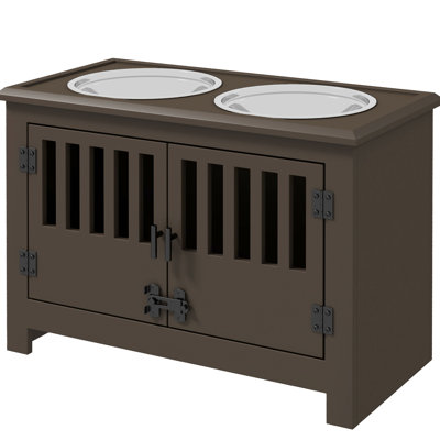 Elevated Pet Bowls With Cabinet Storage. 37L Capacity. Facilitates Better Feeding For Canines. Suitable Big Dogs Large Stand. Capacity Cabinet. Enhances Experience. Suited