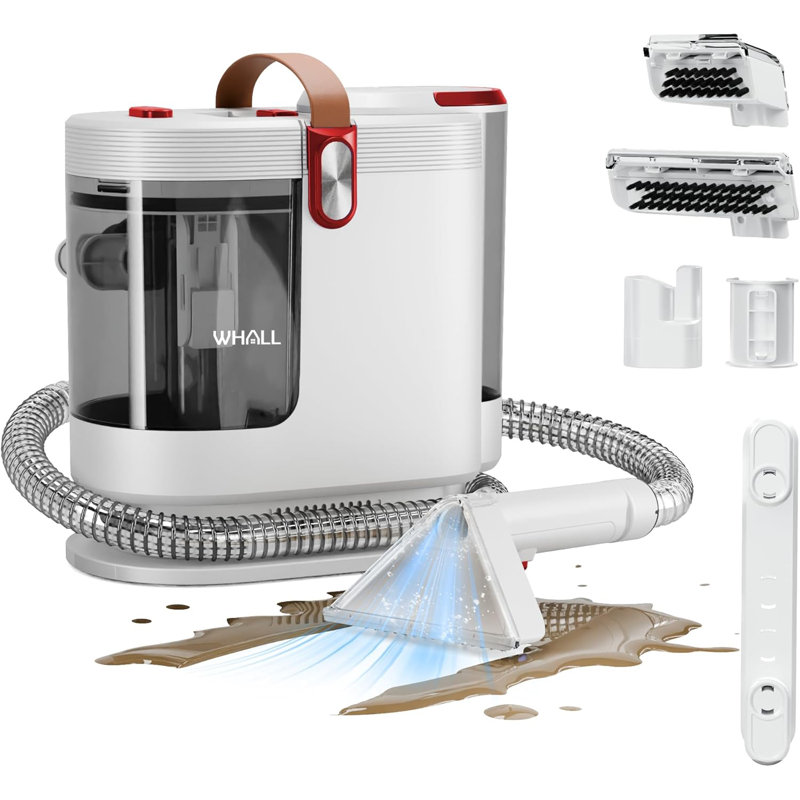 Whall Portable Carpet Cleaner, Removes Pet Stains From Carpet/upholstery/car Seats Wide Path Tool & Self-cleaning