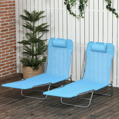 Ensemble de chaises longues inclinables 71,75 po Otillie