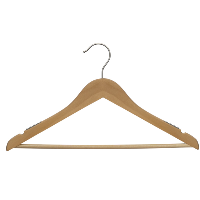 Cintre standard en bois Filip, Chrome brossé / naturel, 100