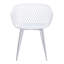 Ensemble de deux fauteuils de salle à manger en plastique blanc-2032783815