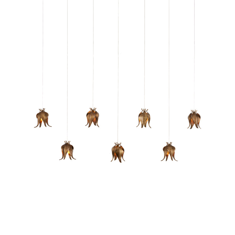 Luminaire suspendu rectangulaire 7 lumières Iota