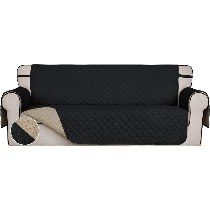 Housse de canapé, H 5,71 po x l 124 po x P 76 po, Noir