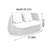 Brelin 57.08'' Wide Oval Loveseat with Cushions