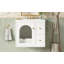 Ensemble de meuble-lavabo mural 24 po pour petit espace, armoire de salle de bain avec lavabo en céramique, 2 tiroirs et 1 porte à fermeture en douceur-126234090