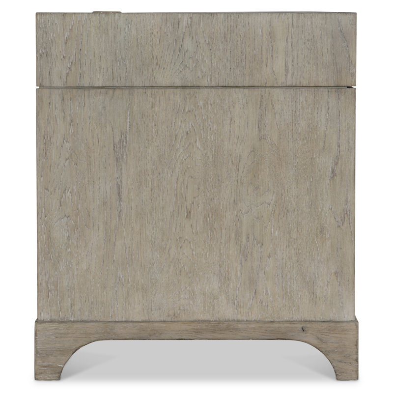 Forsyth Transitional Gray Solid Wood Executive Desk with USB Port