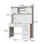 Bureau de direction Farmhouse avec huche et 4 tiroirs-777902923