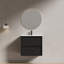 Meuble-lavabo de salle de bain 24 po avec lavabo en céramique - meuble-lavabo mural noir-1466476813