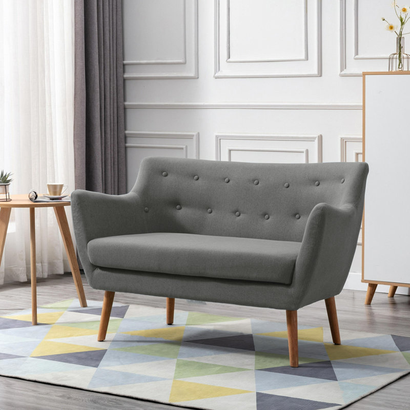 Mcdorman Upholstered 52.17'' Loveseat, Dark Gray