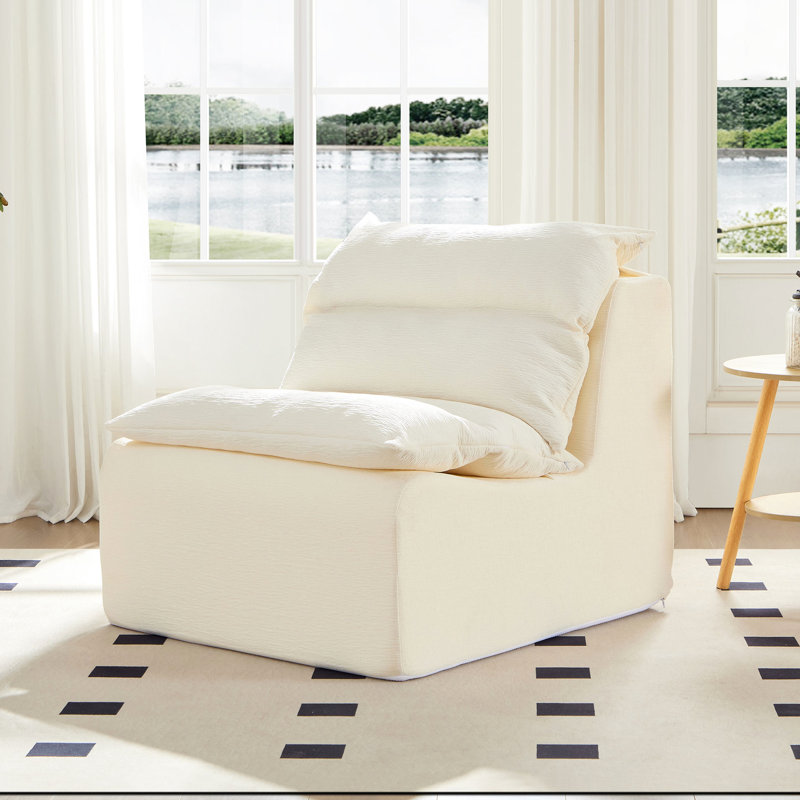 Fauteuil à billes ergonomique blanc - Soutenez votre corps dans la chambre à coucher, le salon, la chaise de bureau