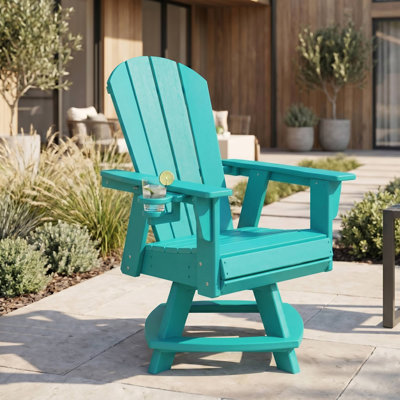Adirondack Swivel Dining Chair with Cup Holder