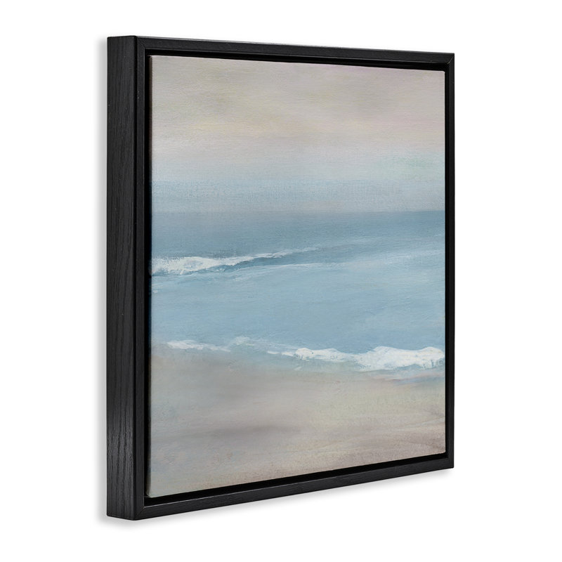 Cadre flottant Coalescent Ocean & Shore, design par Carol Robinson, H 18 po x l 18 po, Cadre flottant noir de jais