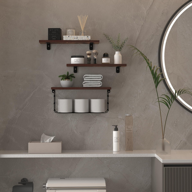 Ensemble de 3 tablettes flottantes pour la décoration murale