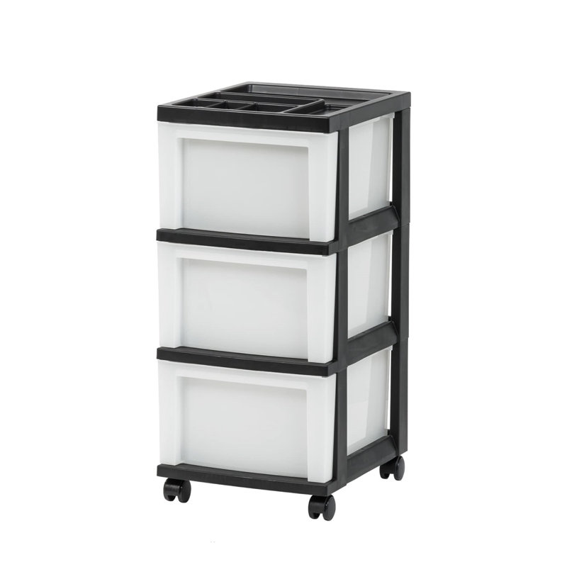 3-Drawer Rolling Storage Cart with Wheels