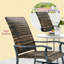 Chaise d'extérieur, ensemble de chaises pivotantes en rotin d'osier-130055673