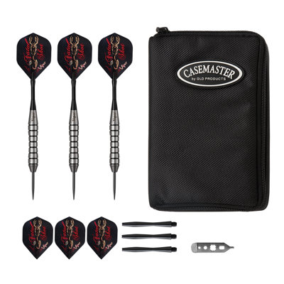 Viper Underground Fatal Shot Steel Tip Darts & Casemaster Select Black Nylon Dart Case