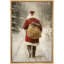 «Santa Claus Walking in Winter Road», impression sur toile-107118535-107118531