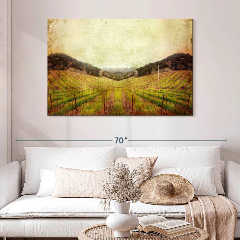 Alvord Napa Vineyard Landscape, H 32 po x l 48 po