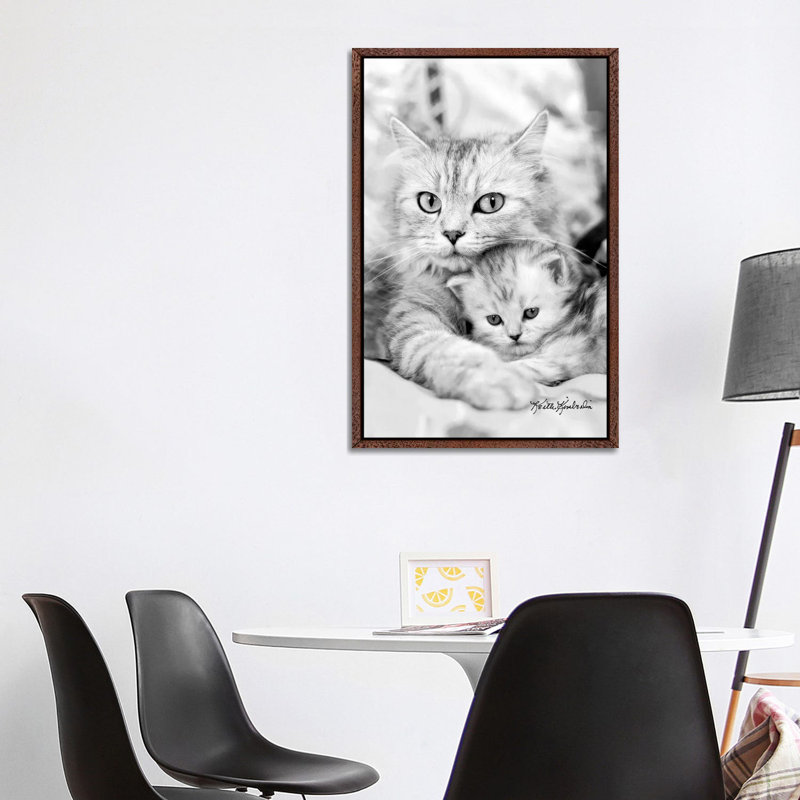 Twinkie & Kit by Keith Kimberlin - Print on Canvas, 101.6 cm H x 66.04 cm W, Classic Brown Wood Framed