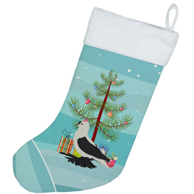 Chaussette de noël saxon fée et pigeon