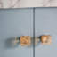 Boutons d'armoire carrés modernes en verre cristal, champagne transparent avec base en alliage de laiton poli, pour armoires, tiroirs (ensemble de 2)-124586332