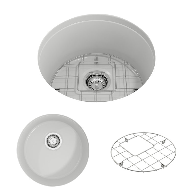 18.5'' L Kitchen Sink, Matte White