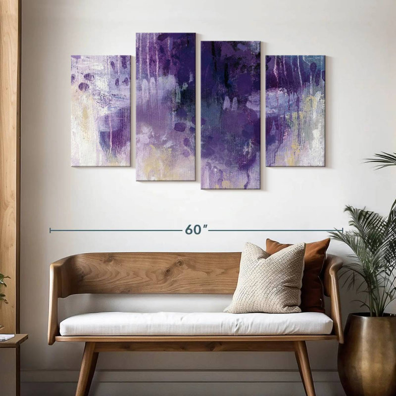 Pluie violette Avery, H 32 po x l 52 po