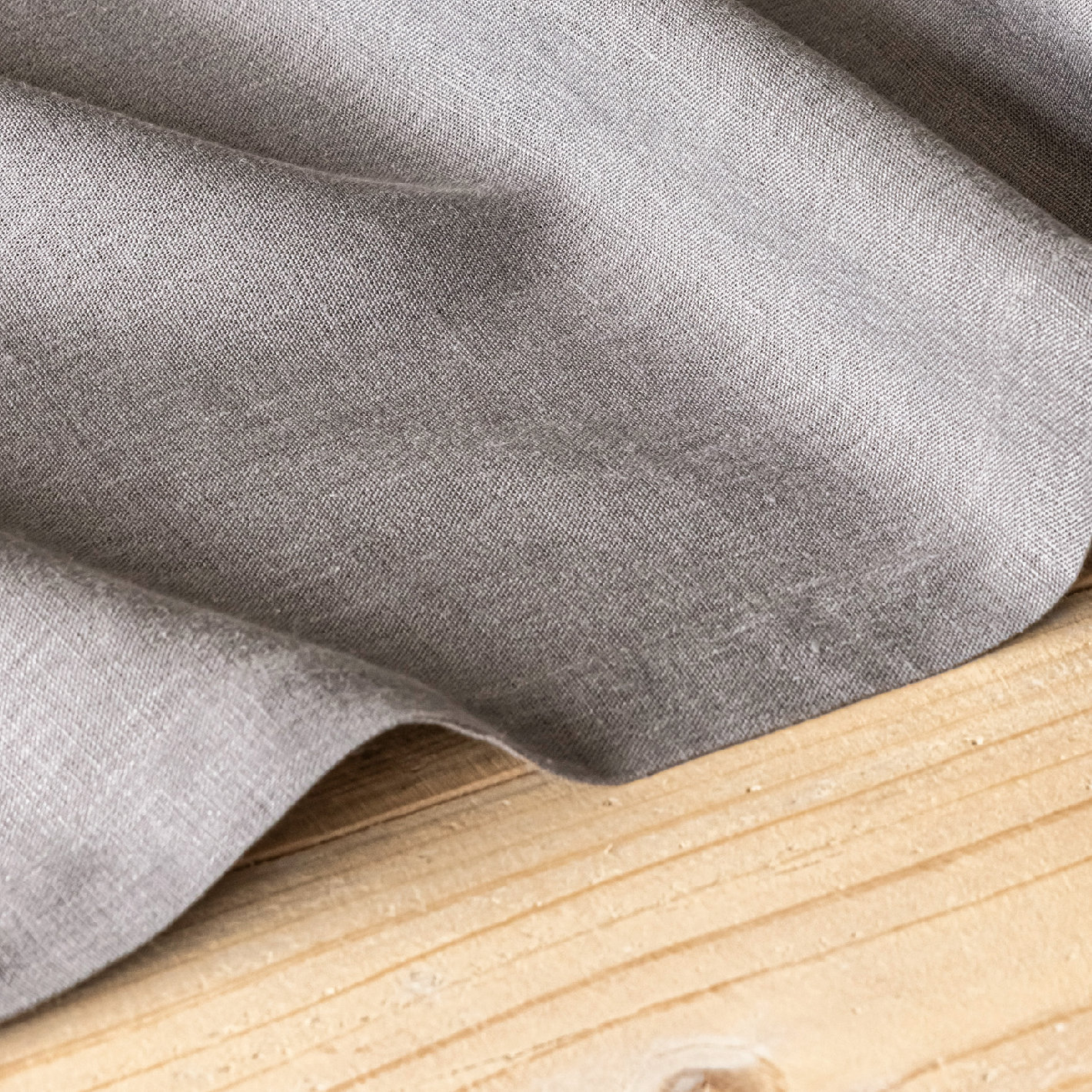 Linen Table Runner, 18" W x 90" L, Gray