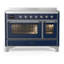 Cuisinière à induction 48 pouces avec 6 éléments à induction bleu nuit Majestic III Series (garniture chromée)-124828924-124828919