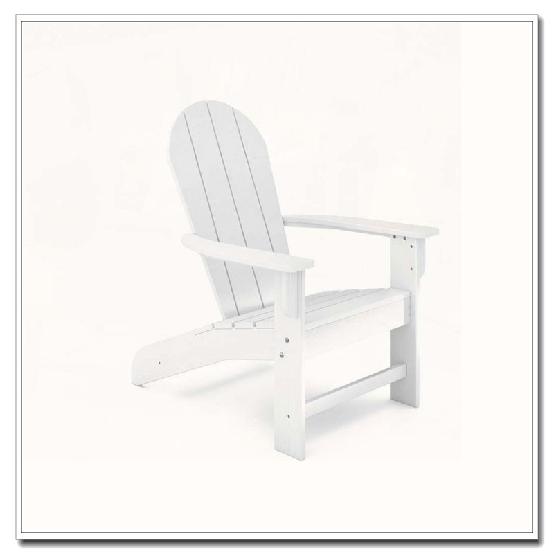 Premium HDPE Poly Lumber Adirondack Chair, White