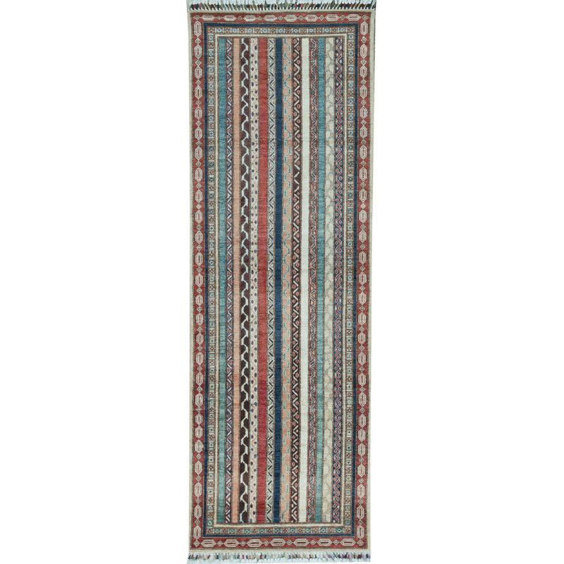 Hand Woven Wool Striped Area Rug