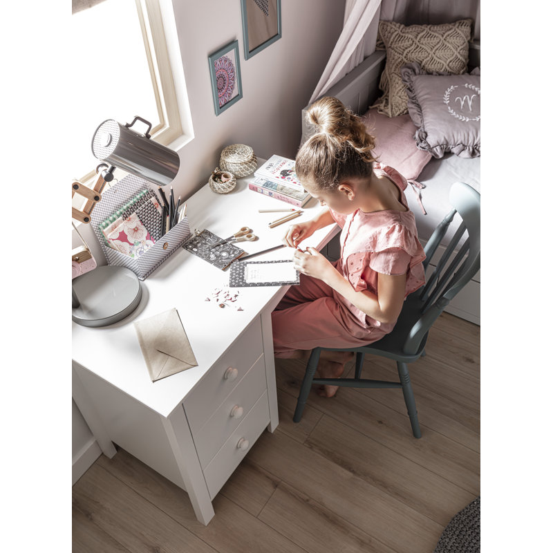 Popel 105cm Writing Desk, White