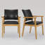 Ensemble de 2 chaises de salle à manger Artell de 47 cm (18,5 po) de hauteur, revêtues de similicuir et dotées d'une structure en bois massif.-503559757