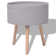 Side Table Sofa End Table Accent Coffee Table with Serving Tray Round