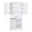 Armoire de salle de bain autoportante polyvalente avec plusieurs compartiments-116666369