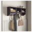 Portemanteau mural espresso avec 4 crochets doubles-1836185373