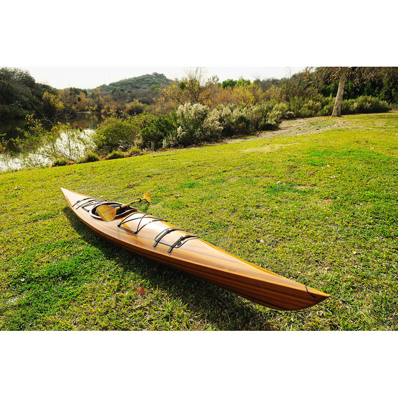 Kayak en bois 17-1 personnes, H 13,5 po x l 177 po x P 24 po