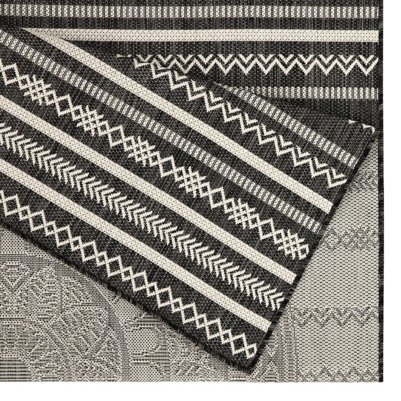 Tapis anthracite de la collection Sunshine Collection Gchar2017 - 2,7 pi X 7,3 po en polypropylène, teinté, pour plancher d'extérieur 2 7 po 3 zones