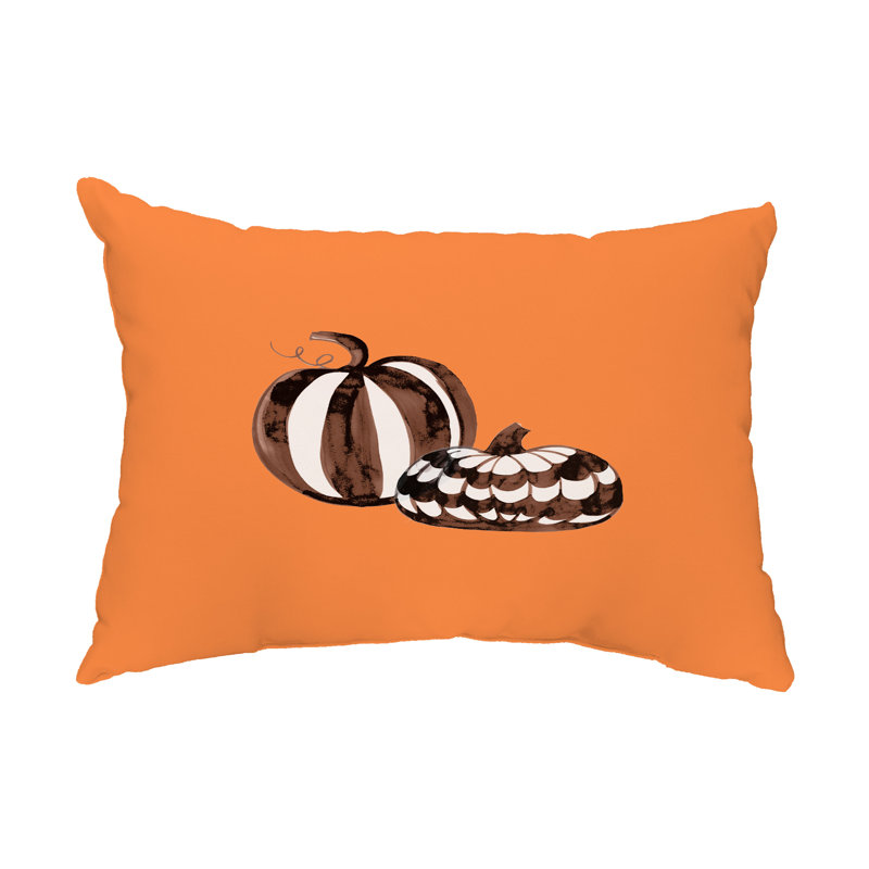  Housse et insert de coussin d'extérieur rectangulaire Pumpkin Duo, Orange