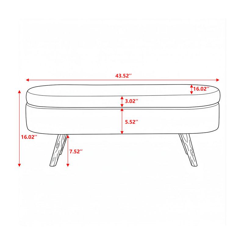 Maly Upholstered 2-Seater Storage Bench,entryway bench,bedroom bench, Beige Duplicate