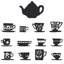 Décalcomanie murale tasses de thé-17997627-17997631
