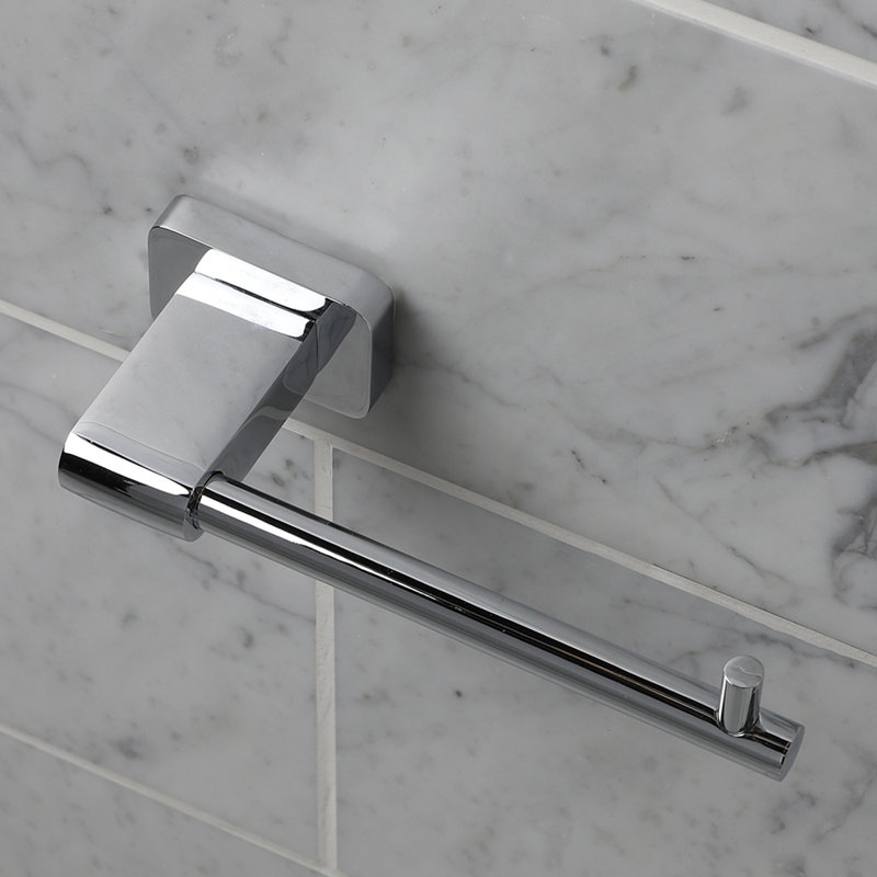 Eleganza Wall Mount Toilet Paper Holder, Polished Chrome